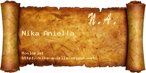 Nika Aniella névjegykártya